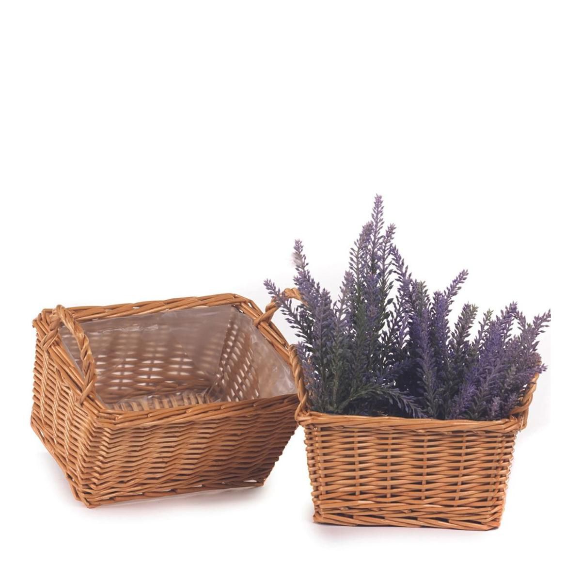 SET 2 CESTE VIMINI RETTANGOLARE 22-18X16-12.5 H.18,5-11 MARRONE SET 2 CESTE VIMINI RETTANGOLARE 22-18X16-12.5 H.18,5-11 MARRONE