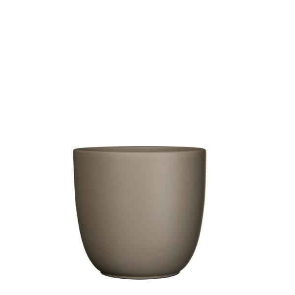 VASO CERAMICA TONDO D.22,5 CM H.20 CM -TUSCA- TORTORA MATT VASO CERAMICA TONDO D.22,5 CM H.20 CM -TUSCA- TORTORA MATT