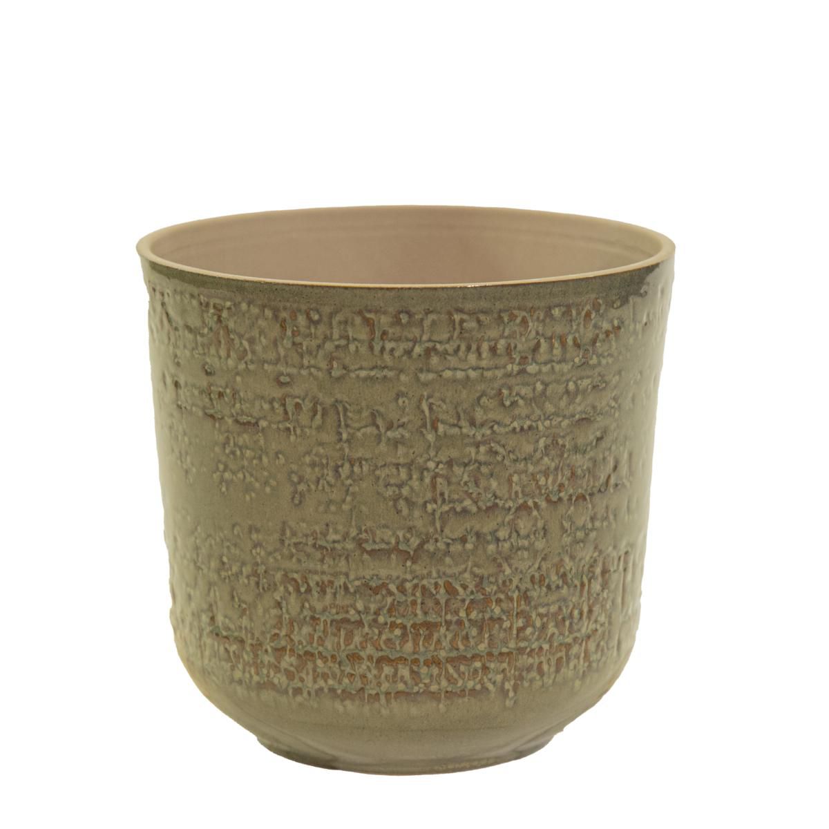VASO TERRACOTTA D.16,5 H.16 CM -GRACA CUPLIN- VERDE VASO TERRACOTTA D.16,5 H.16 CM -GRACA CUPLIN- VERDE