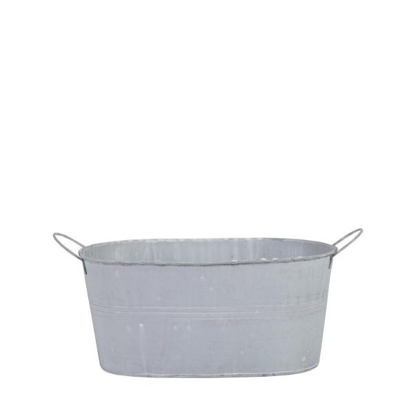 OVALINA LATTA C/MANICI 18X11,5 CM H.9 CM GRIGIO OVALINA LATTA C/MANICI 18X11,5 CM H.9 CM GRIGIO