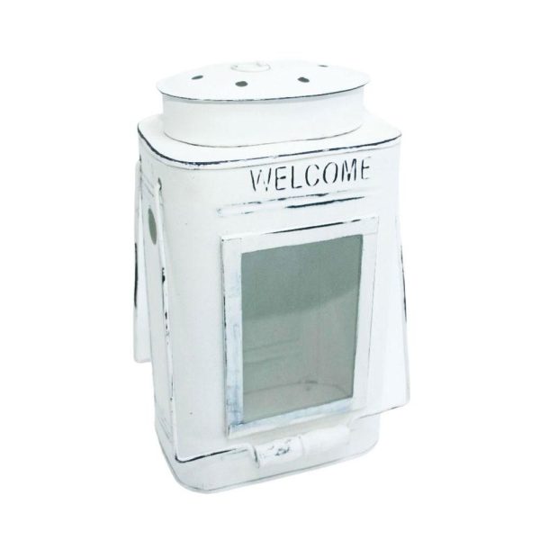 LANTERNA -PEPPERMILL- 23X17 H35 BIANCO HX LANTERNA -PEPPERMILL- 23X17 H35 BIANCO HX