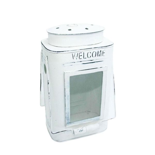 LANTERNA -PEPPERMILL- 19X13 H31 BIANCO HX LANTERNA -PEPPERMILL- 19X13 H31 BIANCO HX