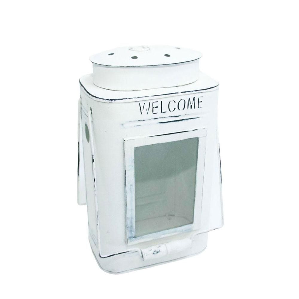 LANTERNA -PEPPERMILL- 19X13 H31 BIANCO HX LANTERNA -PEPPERMILL- 19X13 H31 BIANCO HX