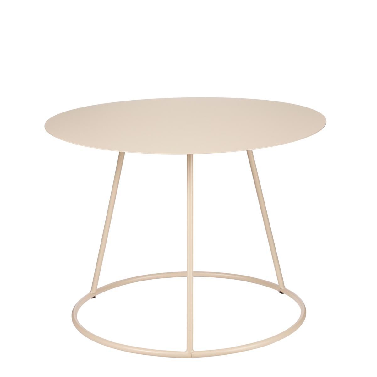 TAVOLO METALLO D.60 CM H.44.5 CM -MITA- ROSA MATT