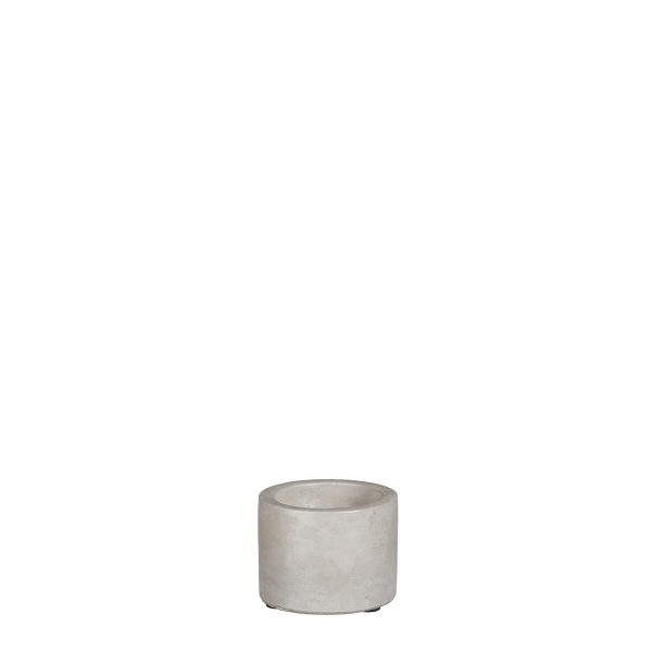 CANDELIERE CEMENTO D.6,5 CM H.5,5 CM -CANDLEHOLDER- GRIGIO CANDELIERE CEMENTO D.6,5 CM H.5,5 CM -CANDLEHOLDER- GRIGIO