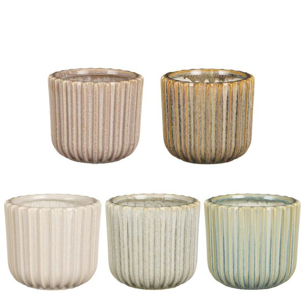 SET 5 VASI CERAMICA D.15 H.14 CM -ISCO- COLORI ASSORTITI SET 5 VASI CERAMICA D.15 H.14 CM -ISCO- COLORI ASSORTITI