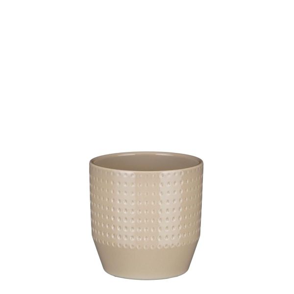 VASO CERAMICA TONDO D.13,5 CM H.13 CM -NOLA- BEIGE VASO CERAMICA TONDO D.13,5 CM H.13 CM -NOLA- BEIGE