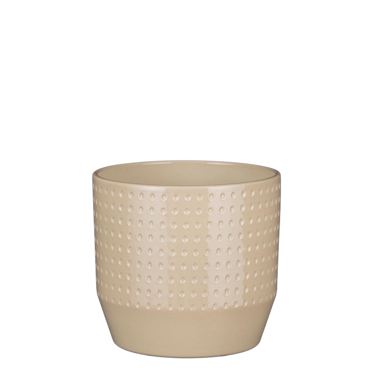 VASO CERAMICA TONDO D.17,5 CM H.16 CM -NOLA- BEIGE VASO CERAMICA TONDO D.17,5 CM H.16 CM -NOLA- BEIGE