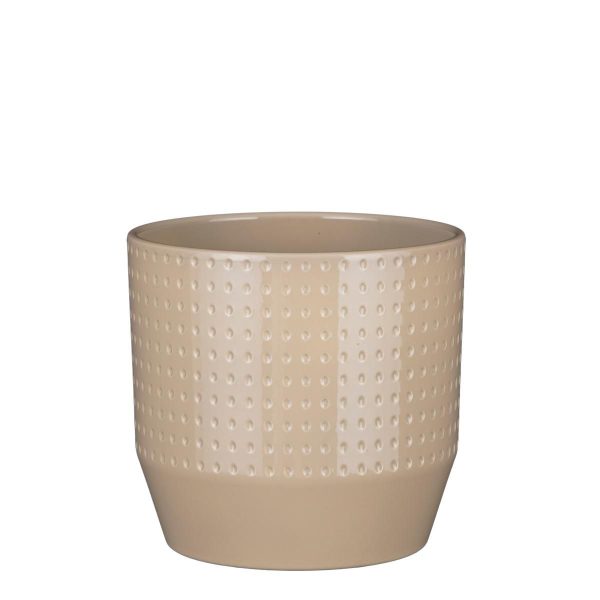 VASO CERAMICA TONDO D.19,5 CM H.18 CM -NOLA- BEIGE VASO CERAMICA TONDO D.19,5 CM H.18 CM -NOLA- BEIGE