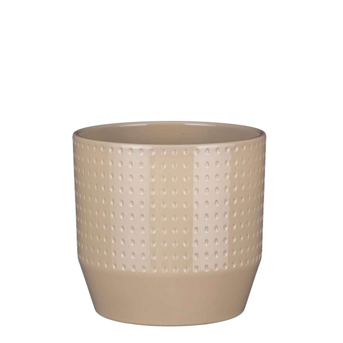 VASO CERAMICA TONDO D.19,5 CM H.18 CM -NOLA- BEIGE VASO CERAMICA TONDO D.19,5 CM H.18 CM -NOLA- BEIGE