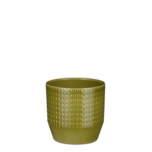 VASO CERAMICA TONDO D.13,5 CM H.13 CM -NOLA- VERDE VASO CERAMICA TONDO D.13,5 CM H.13 CM -NOLA- VERDE