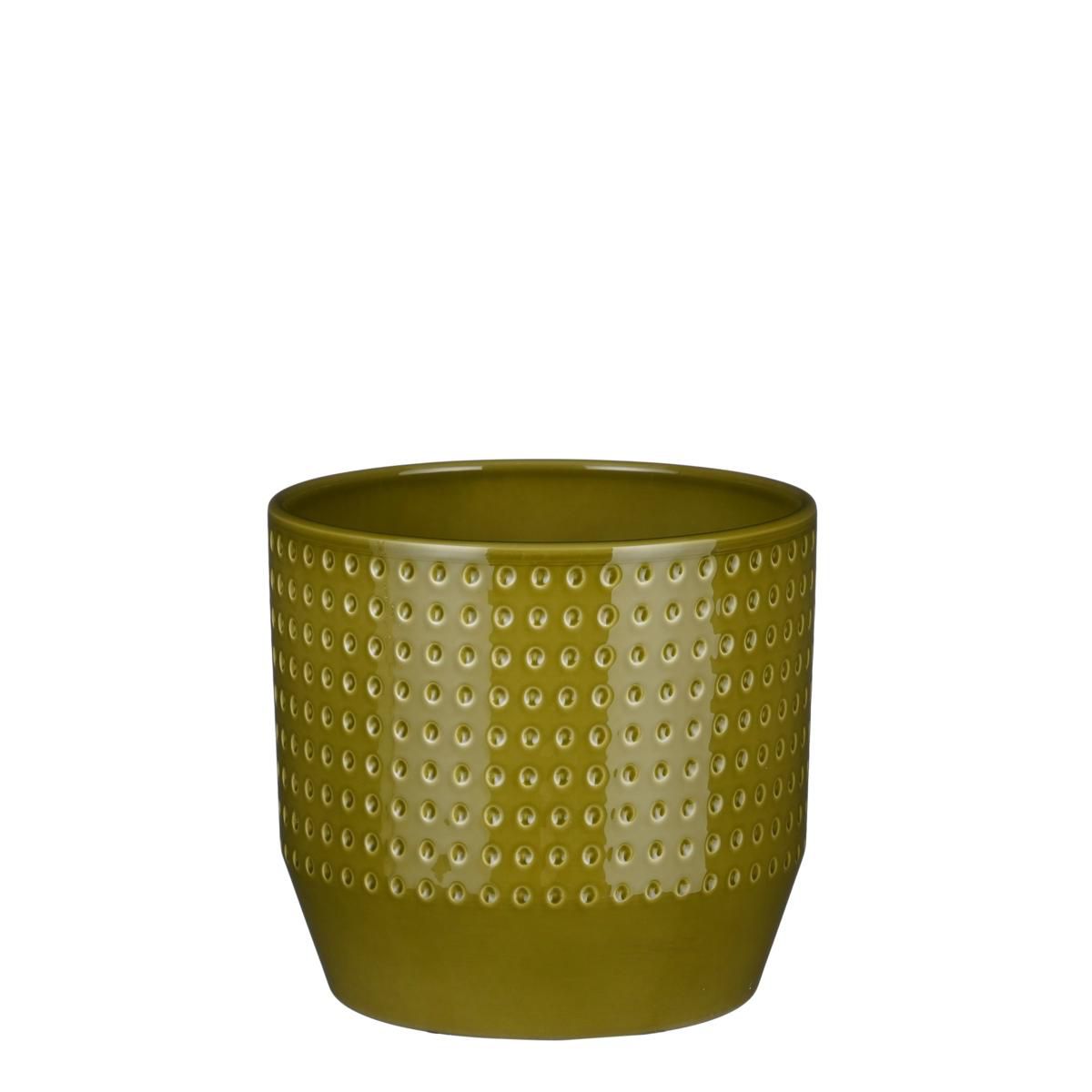 VASO CERAMICA TONDO D.17,5 CM H.16 CM -NOLA- VERDE