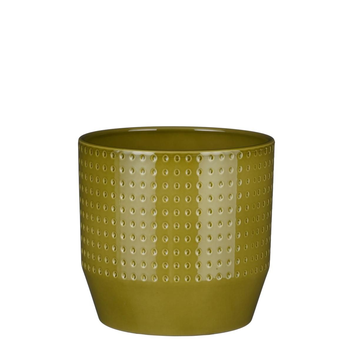 VASO CERAMICA TONDO D.19,5 CM H.18 CM -NOLA- VERDE VASO CERAMICA TONDO D.19,5 CM H.18 CM -NOLA- VERDE
