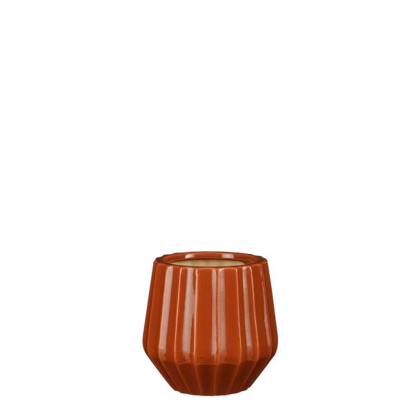 VASO CERAMICA TONDO D.17,5 CM H.17 CM -TWYLA- ARANCIO VASO CERAMICA TONDO D.17,5 CM H.17 CM -TWYLA- ARANCIO
