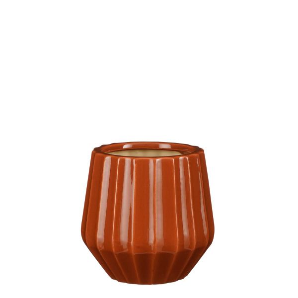 VASO CERAMICA TONDO D.25 CM H.22 CM -TWYLA- ARANCIO VASO CERAMICA TONDO D.25 CM H.22 CM -TWYLA- ARANCIO