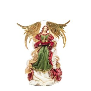 ANGELO RESINA/STOFFA H.45 CM BURGUNDY/VERDE