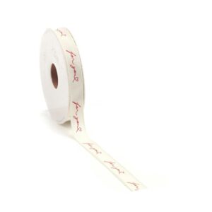 NASTRO COTONE 12MM 20MT-FOR YOU- BIANCO/ROSSO