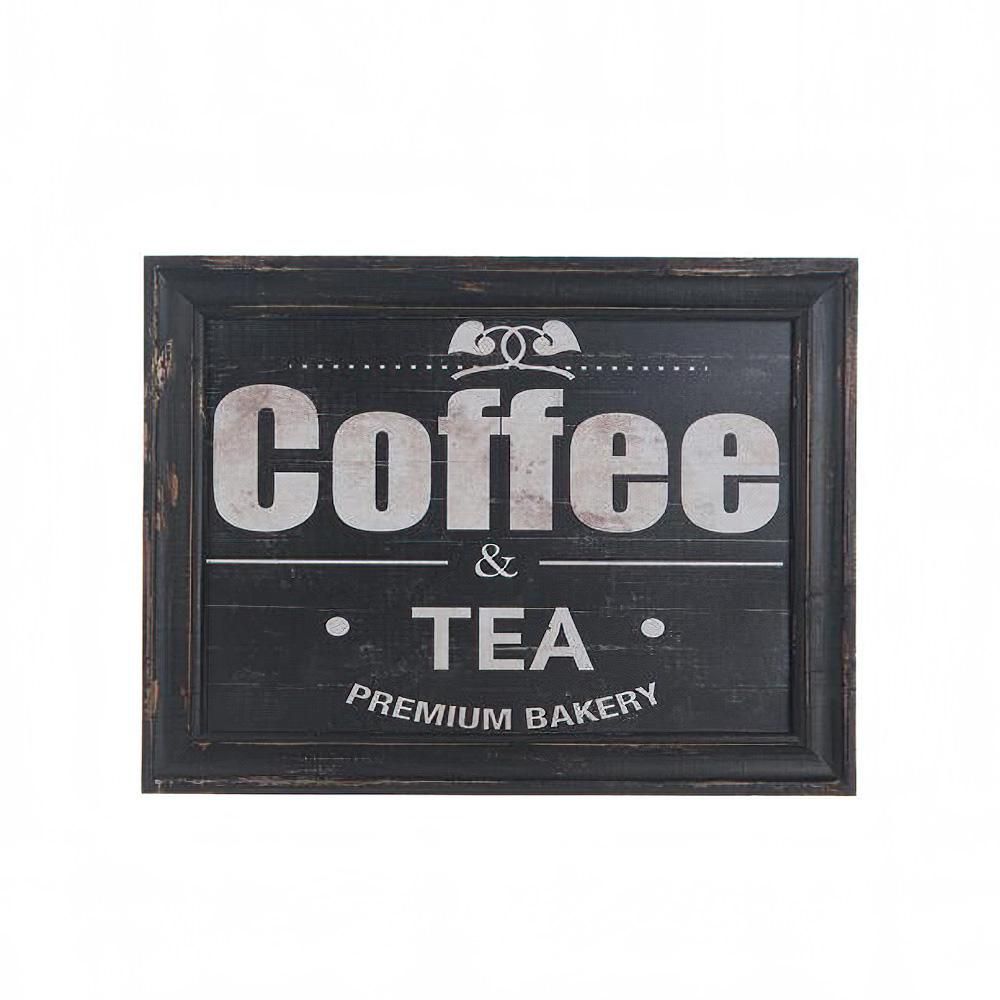 QUADRETTO -COFFEE&TEA- 30X40X1,7 CM NERO