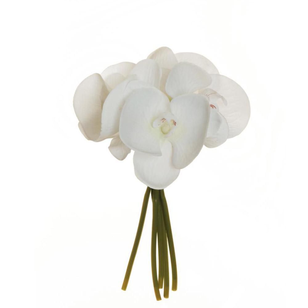 PHALAENOPSIS BOUQUET REAL TOUCH CM.25 BIANCO