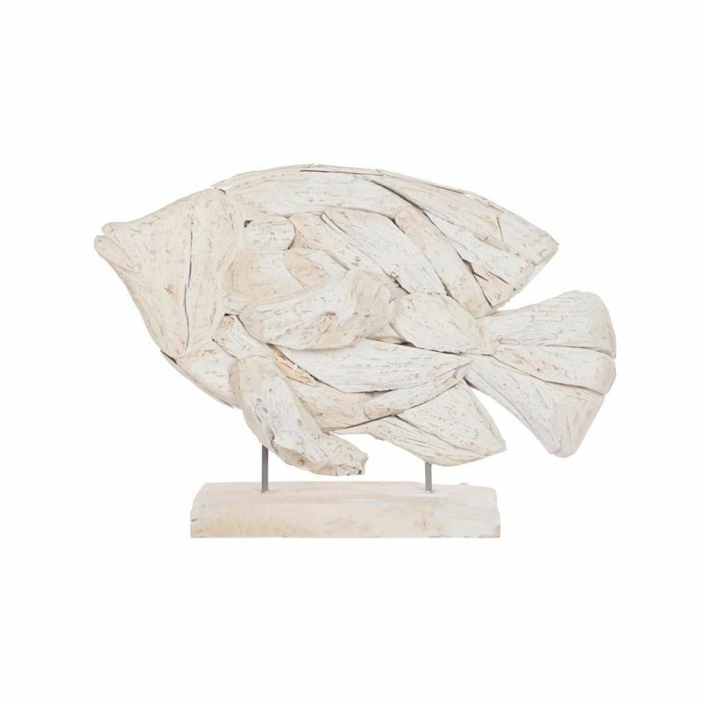 PESCE TEAK C/BASE 78 CMBIANCO SABBIATO