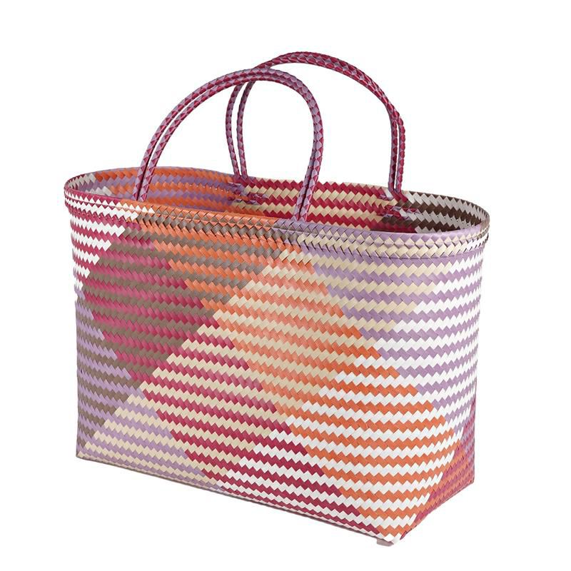 BORSA POLY C/MANICI 50X20 CM H.42 CM ROSSO/ARANCIO