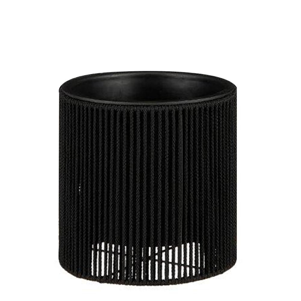 VASO PVC C/CORDA COTONED.45 CM H.45 CM -MERIDA- NERO