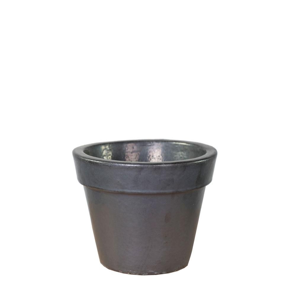 VASO CERAMICA D.27 CM H.20 CM -BASIC- NERO MATT