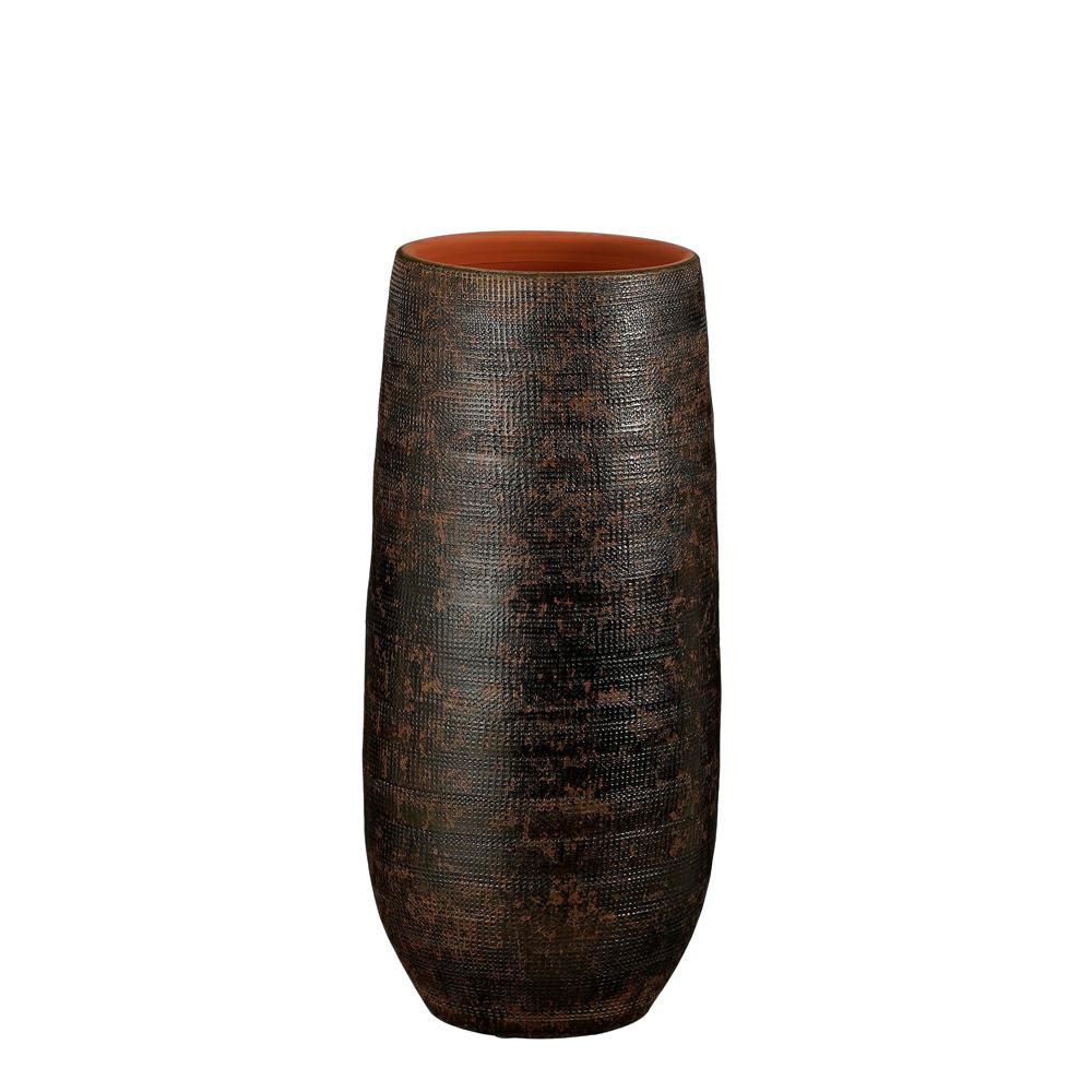 VASO CERAMICA D.23 CM H.50 CM -ENRIQUE- MARRONE