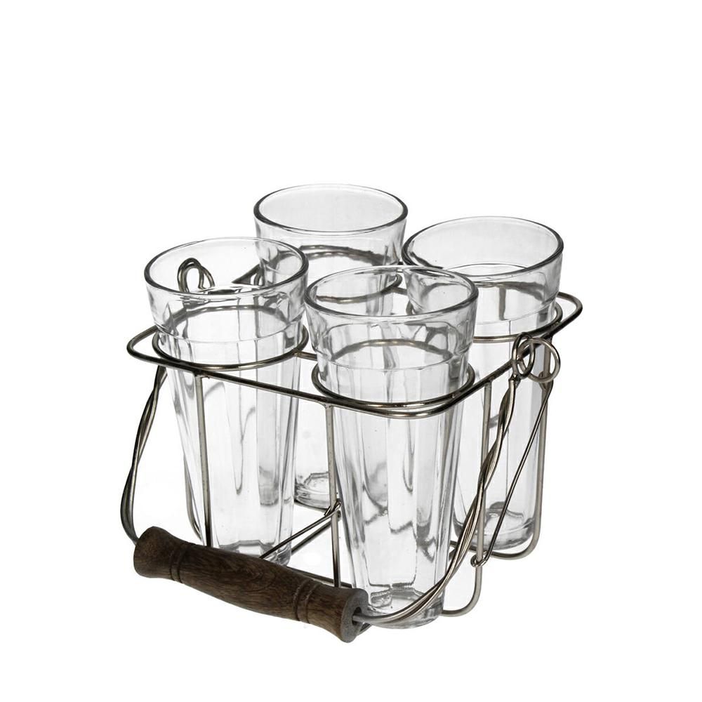 SET 4 BICCHIERI IN VETRO 14X14X13,5 CM TRASPARENTE