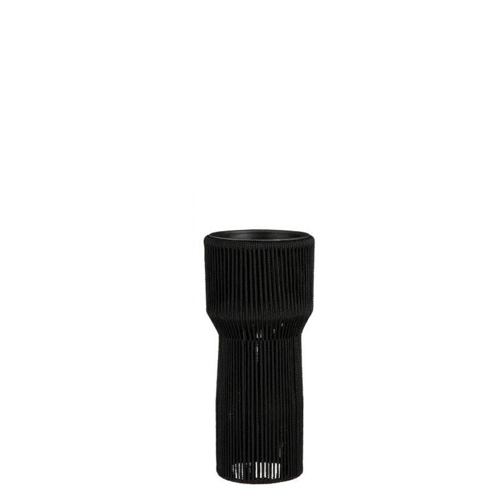 VASO PVC C/CORDA COTONED.22 CM H.48 CM -MERIDA- NERO