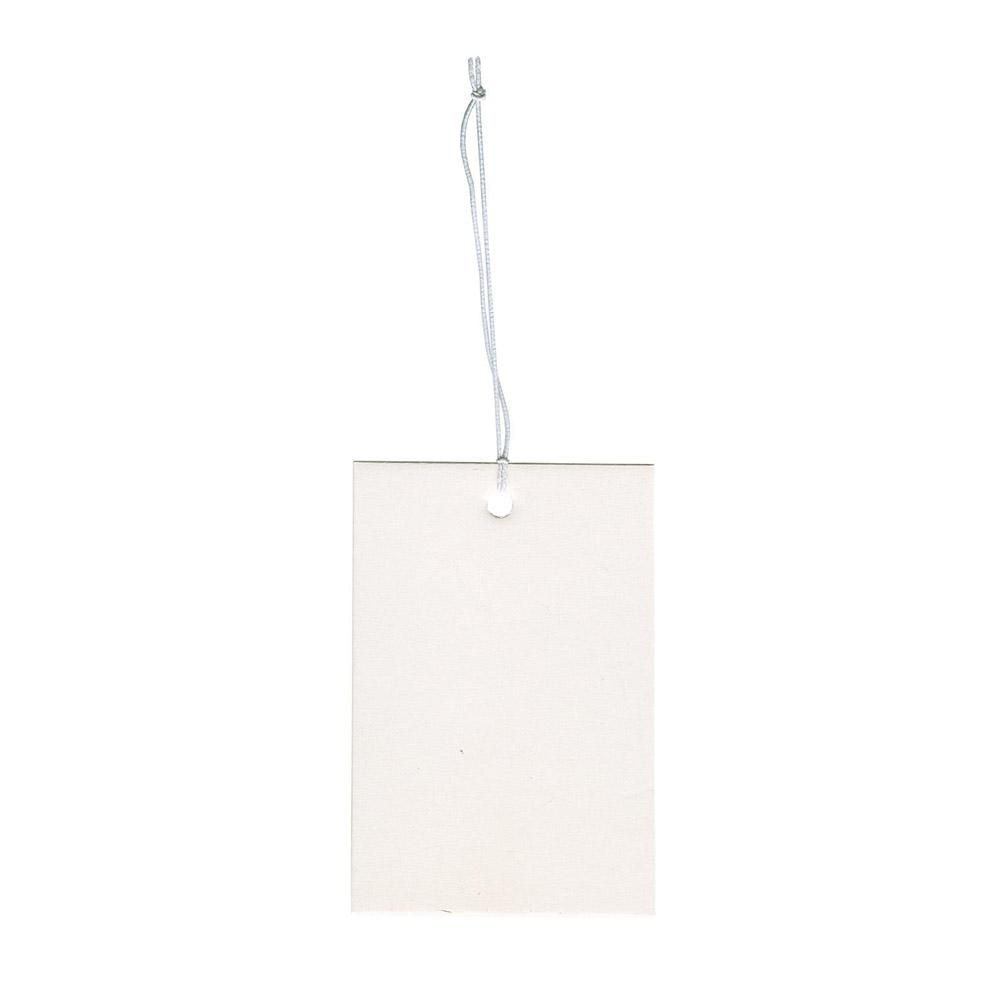 SET 48 TAGS CARTA C/FILO BIANCO 4X6 CM BIANCO