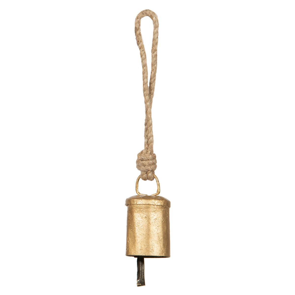 SET 3 CAMPANE RETTANGOLARI METALLO DM 2,5 CM H.6 CM ORO