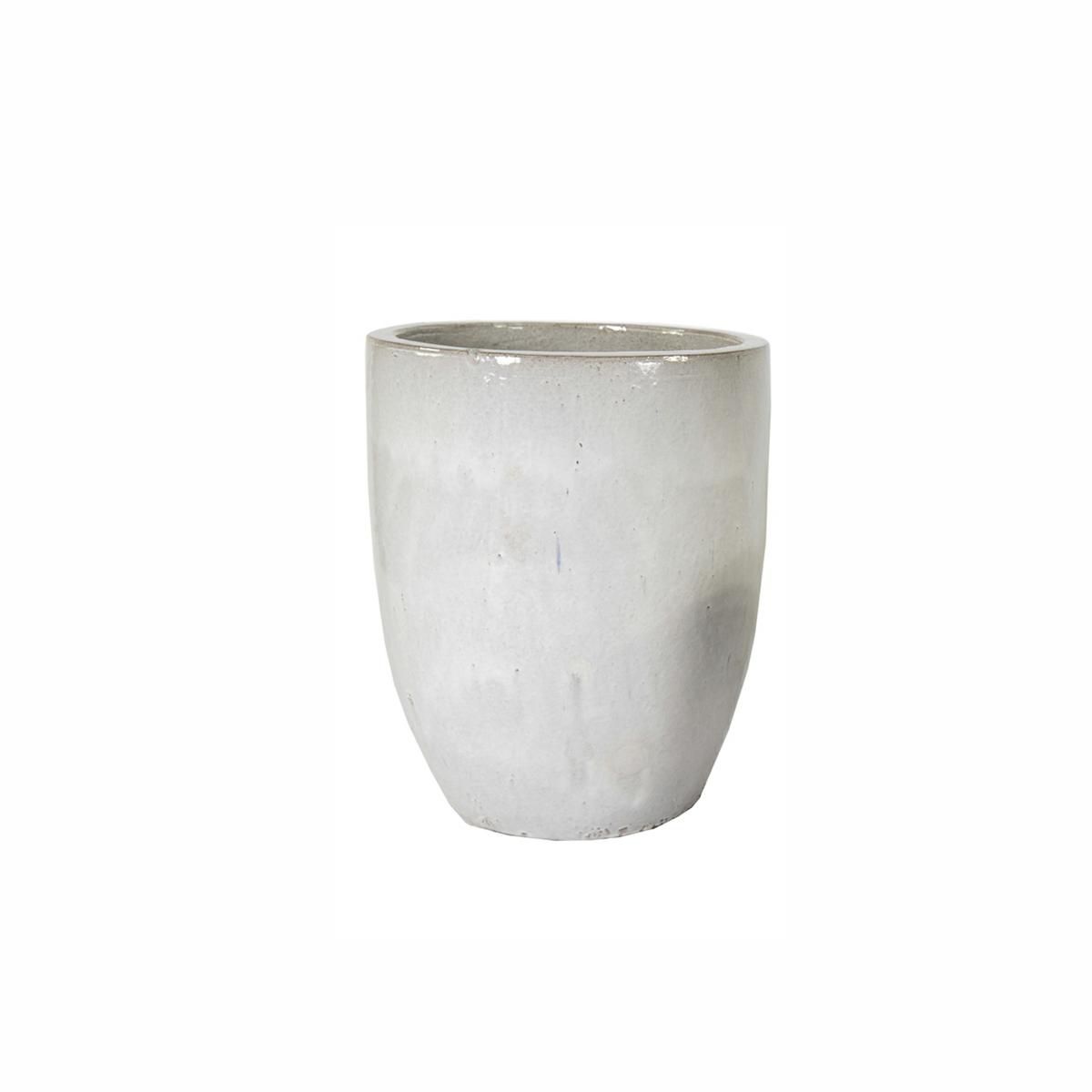 VASO CERAMICA D.54 CM H.67 CM -EGG- BIANCO