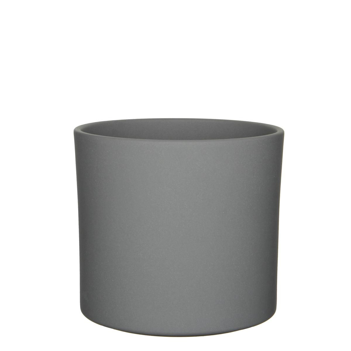 VASO CERAMICA TONDO D.28 CM H.26 CM -ERA- GRIGIO SCURO