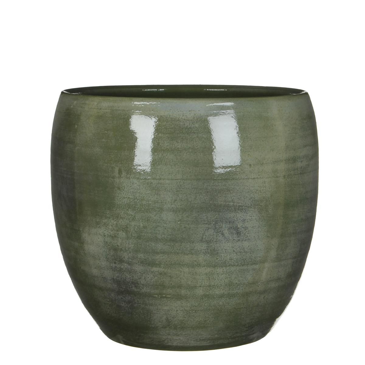 VASO CERAMICA D.33 CM H.31 CM -LESTER- VERDE