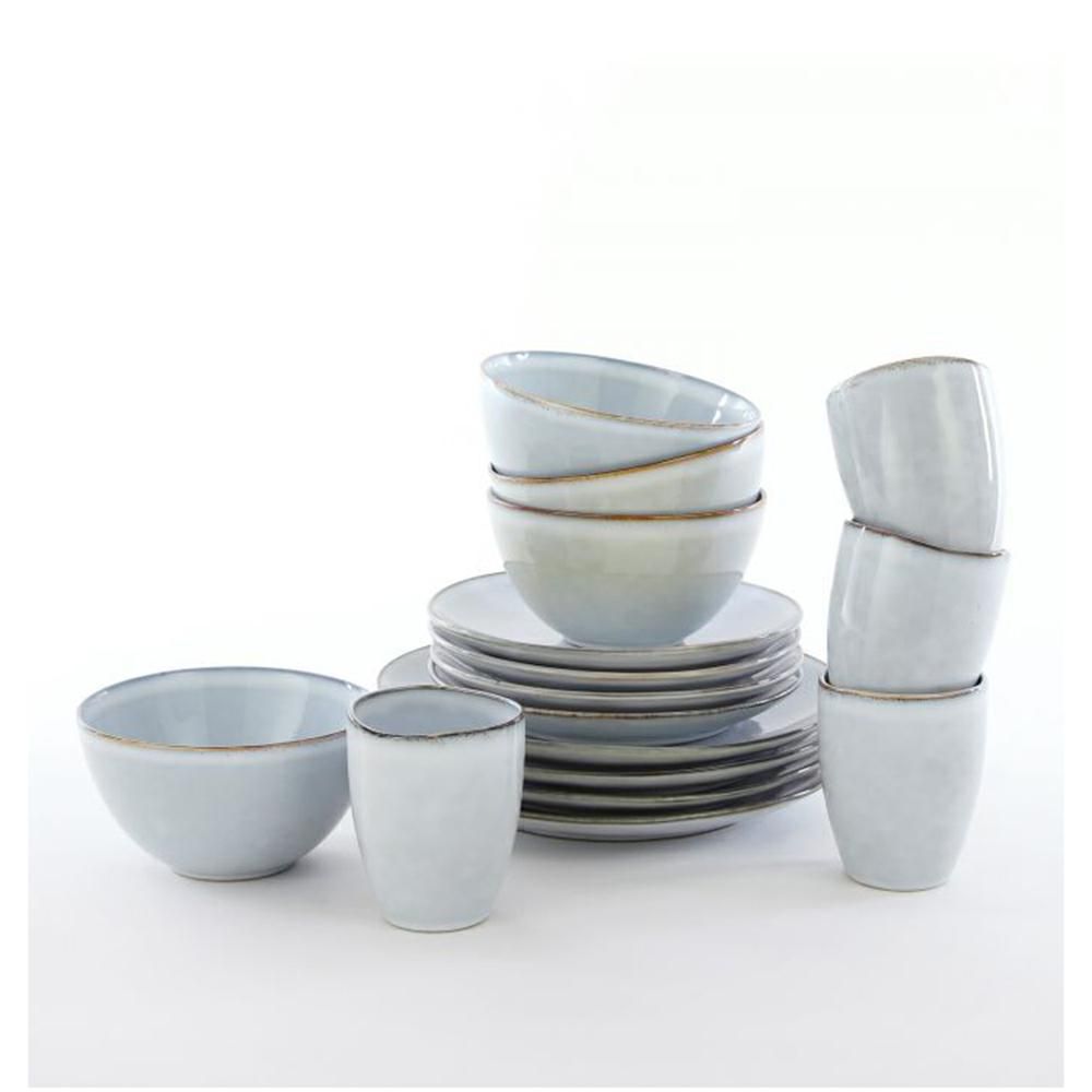 SET 16 PIATTI GRES -TABO- GRIGIO