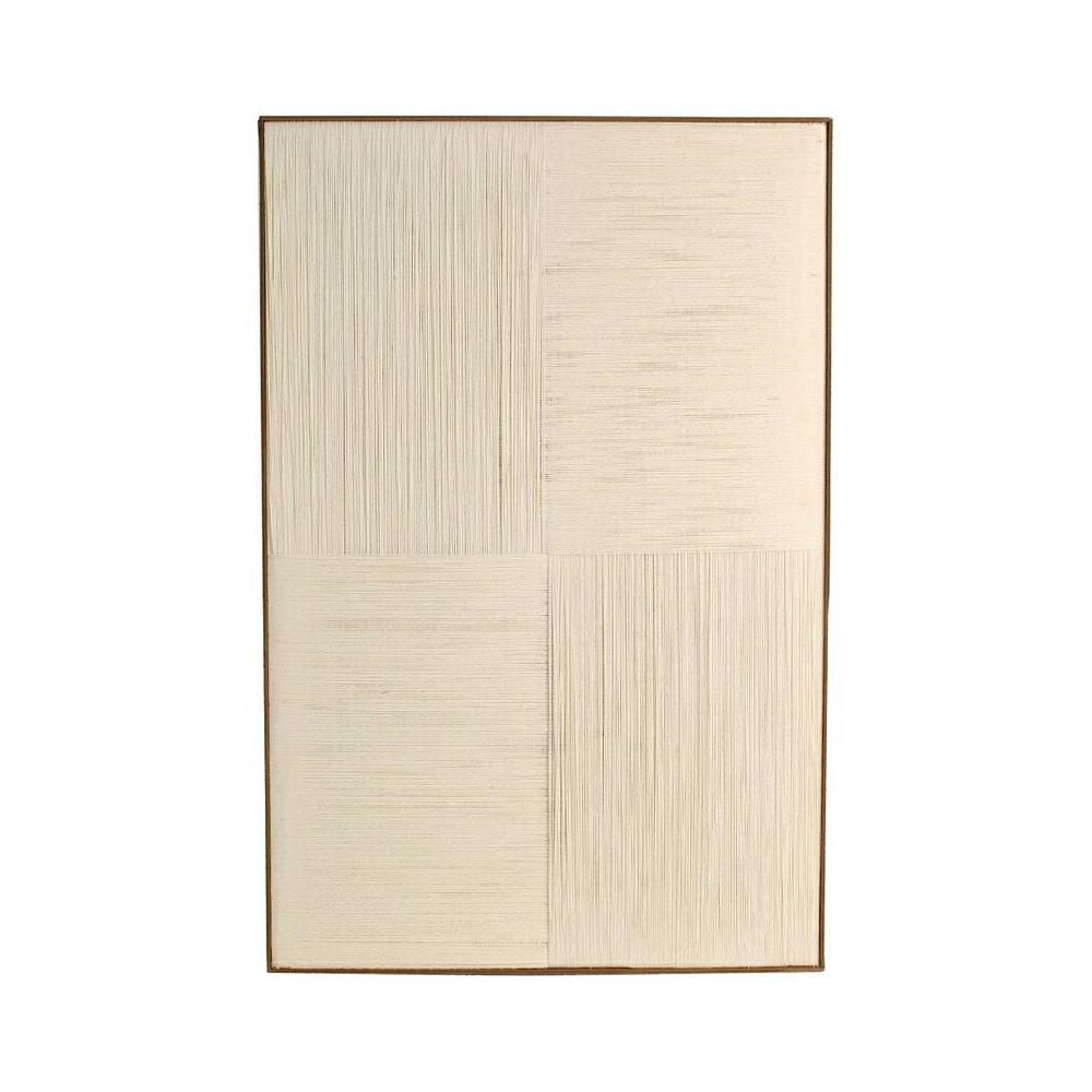 QUADRO RETTANGOLARE MURALE -ROPE- 59,5X89,5 CM H.3 CM BIANCO