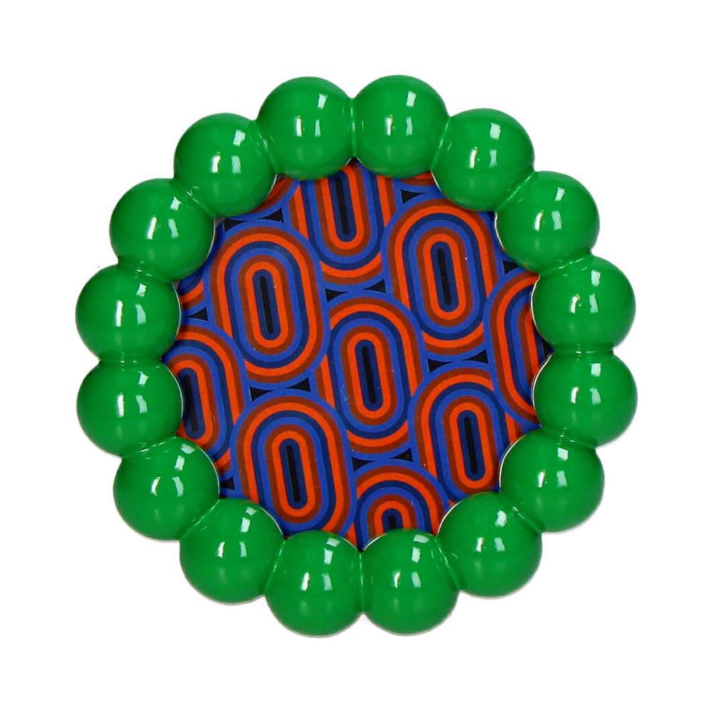 PORTAFOTO DA TAVOLO TONDO POLIRESINA POIS D.10 CM VERDE