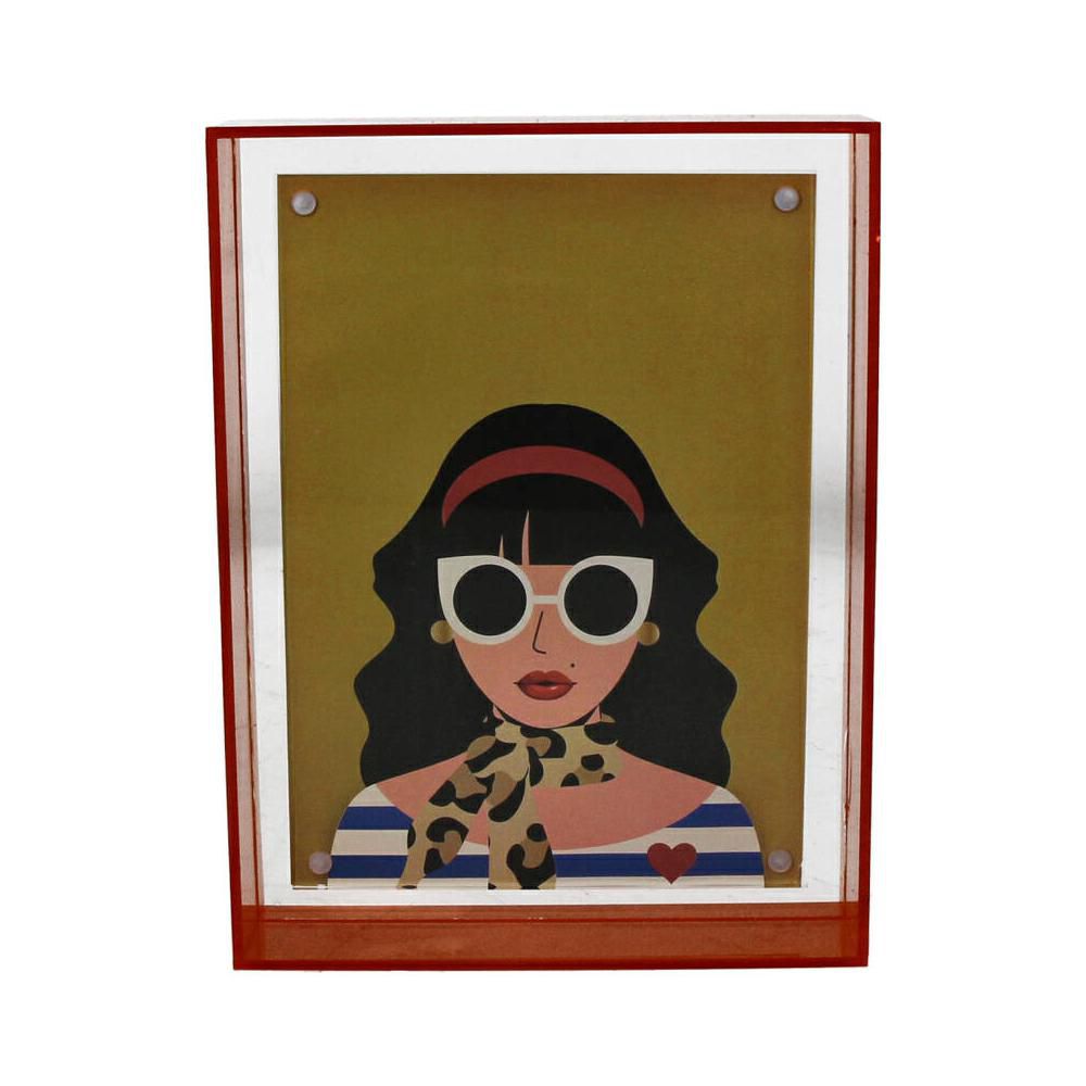 PORTAFOTO DA TAVOLO ACRILICO 10X15 CM ARANCIONE