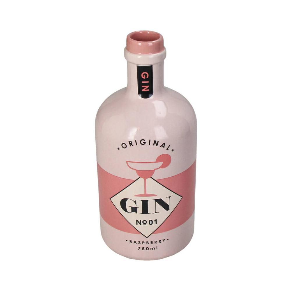 BOTTIGLIA TERRACOTTA D.9,5 CM H.21,5 CM -GIN- ROSA