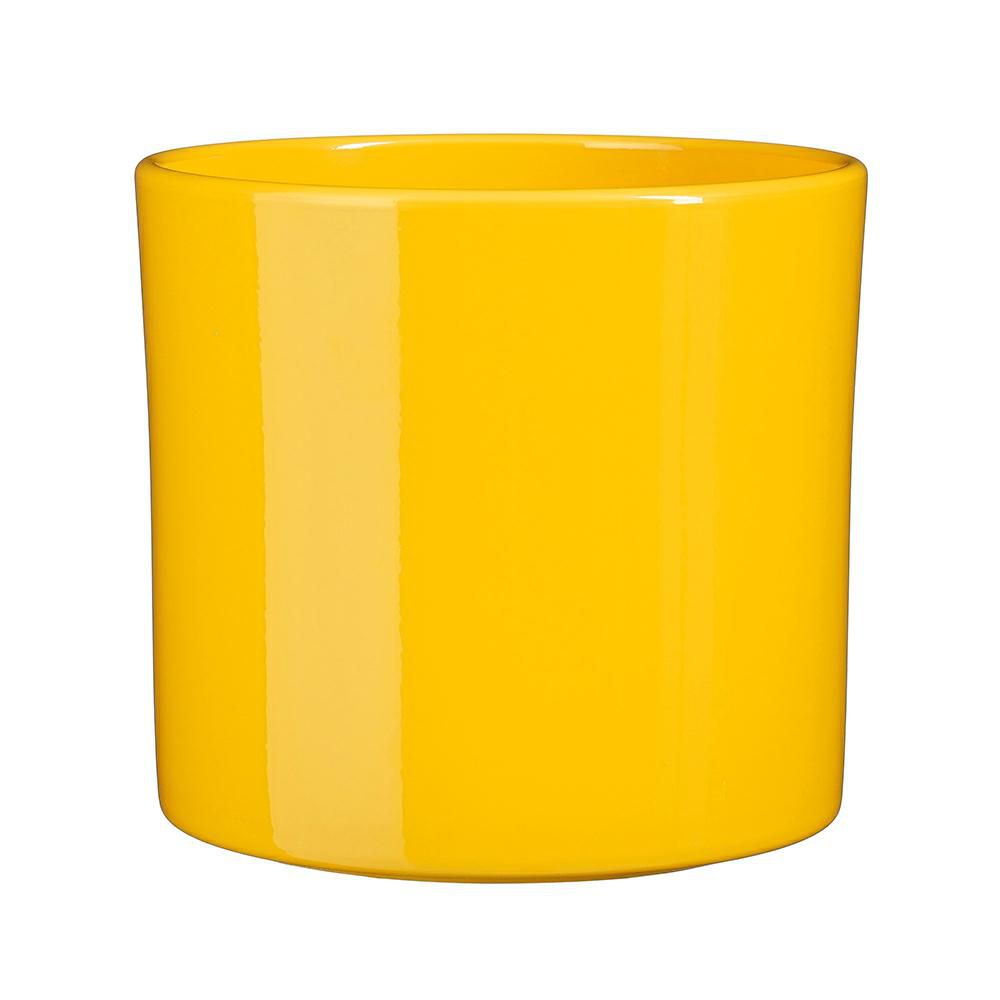 VASO CERAMICA TONDO D.23 CM H.21,5 CM -ERA- GIALLO