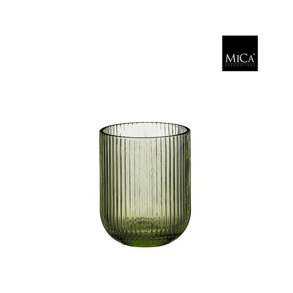 SET 6 BICCHIERI VETRO -MERLOT- D.7,5 CM H.9,5 CM VERDE