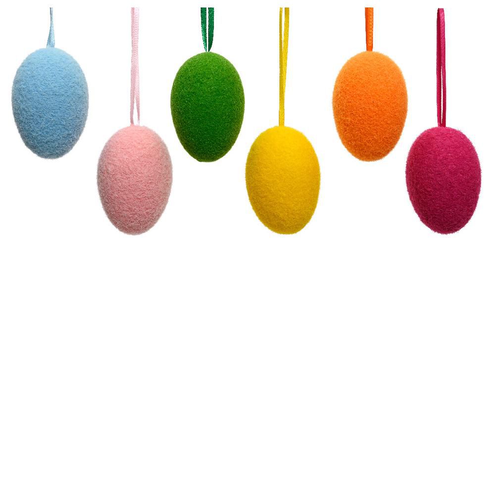 SET 6 UOVA POLYFOAM D/APPENDERE D.5,5 H.7,5 CM ASS. MULTICOLOR