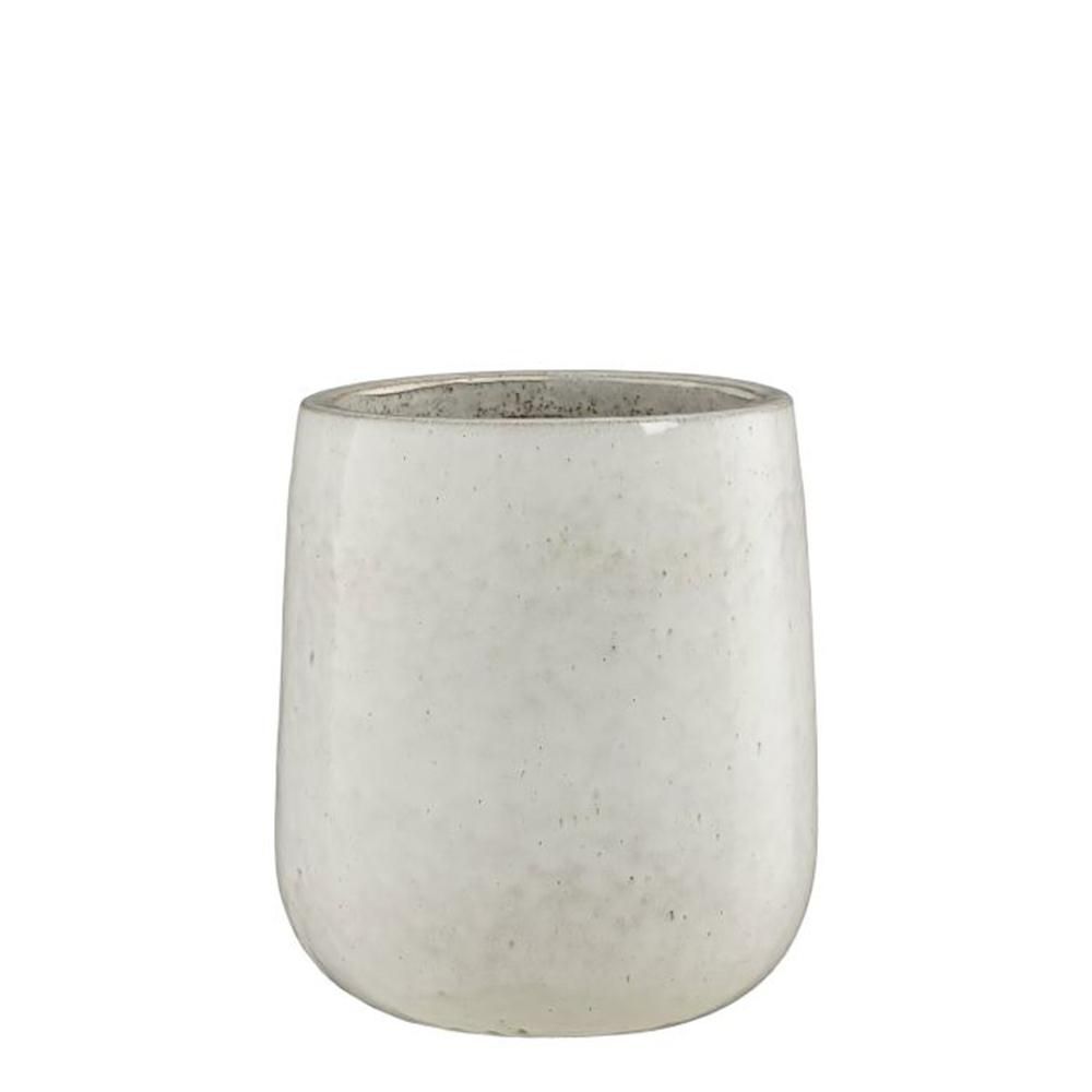 VASO CERAMICA TONDO D.31 CM H.35 CM -TORINO- BIANCO