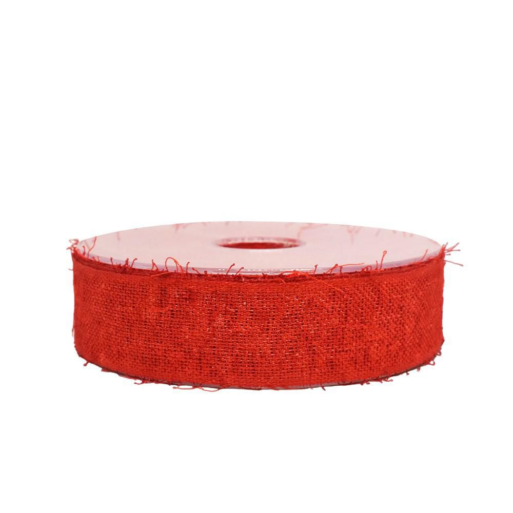 NASTRO TESSUTO POLYESTERE 25MM 20MT ROSSO