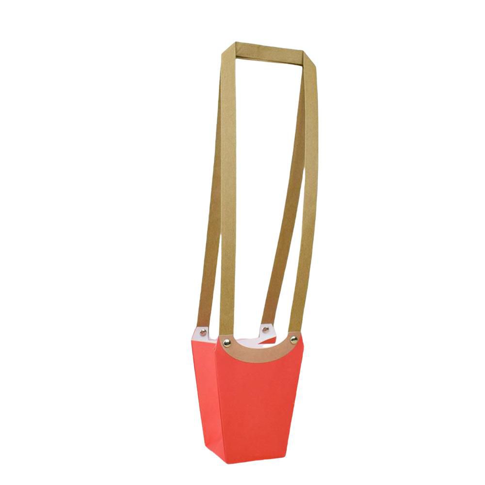 SHOPPERS CARTA 6,5X6,5 H.13+10 CM CONF. PZ.10 ROSSO/NATURALE