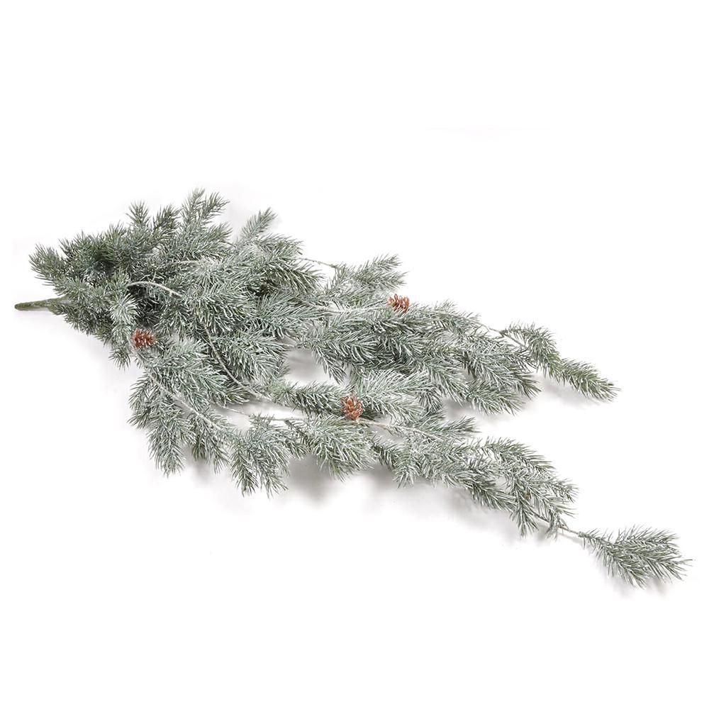 RAMO PINO INNEVATO CADENTE 91,5 CM VERDE/BIANCO DS