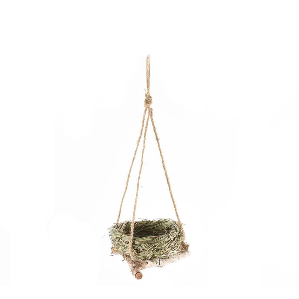 NIDO LEGNETTI/PAGLIA D/APPENDERE 21X21X8 CM NATURALE