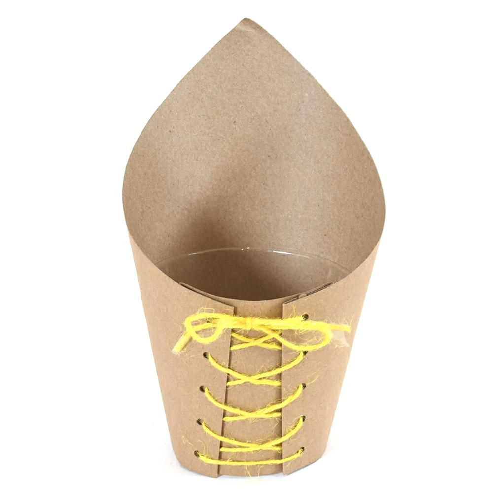 COPRIVASO CARTA D.6 CM H.9,5 CM CONF.PZ.12 NATURALE/GIALLO