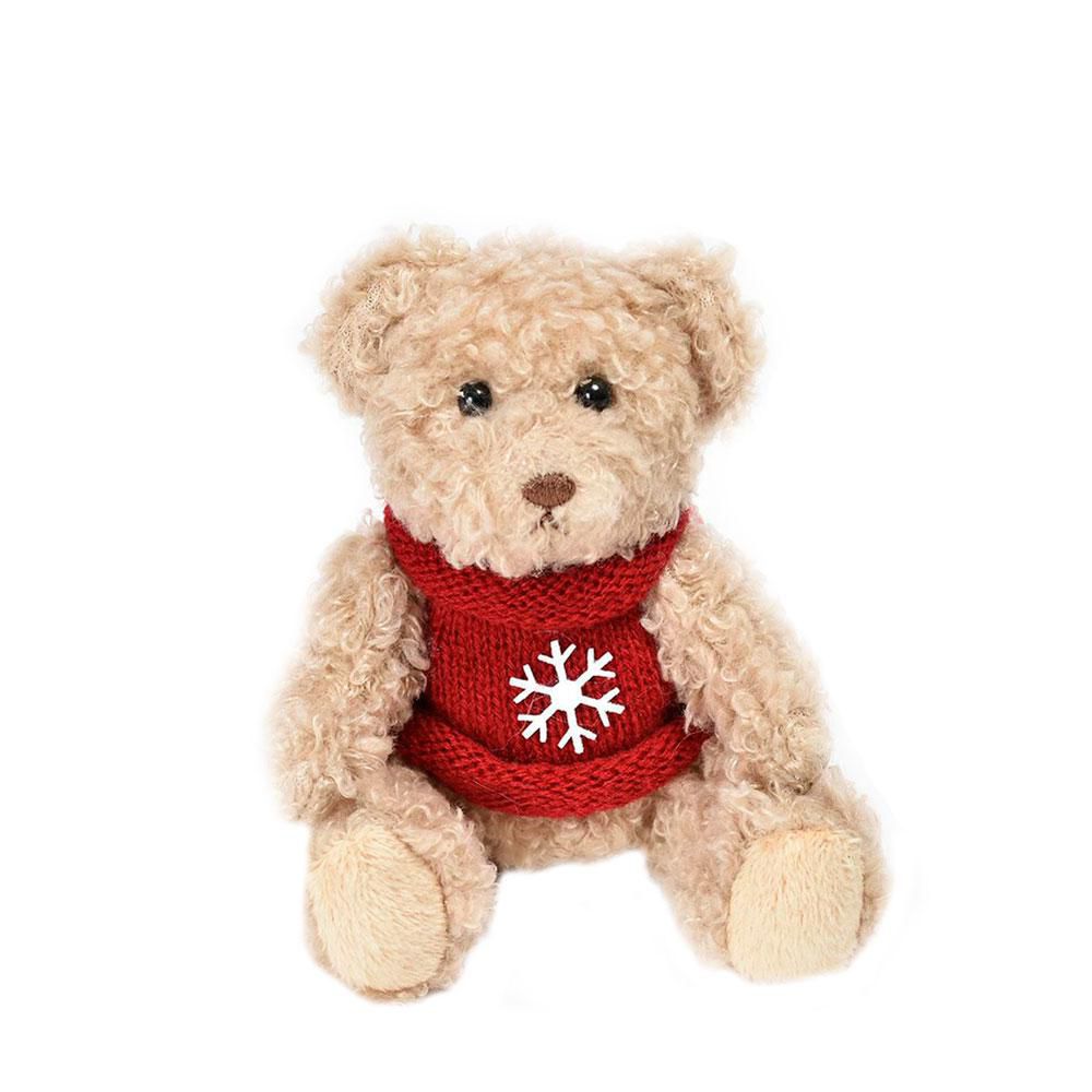 SET 6 ORSI PELUCHE H.9 CM BEIGE